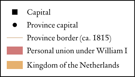 Kingdom of the Netherlands, 1815-1830 legend