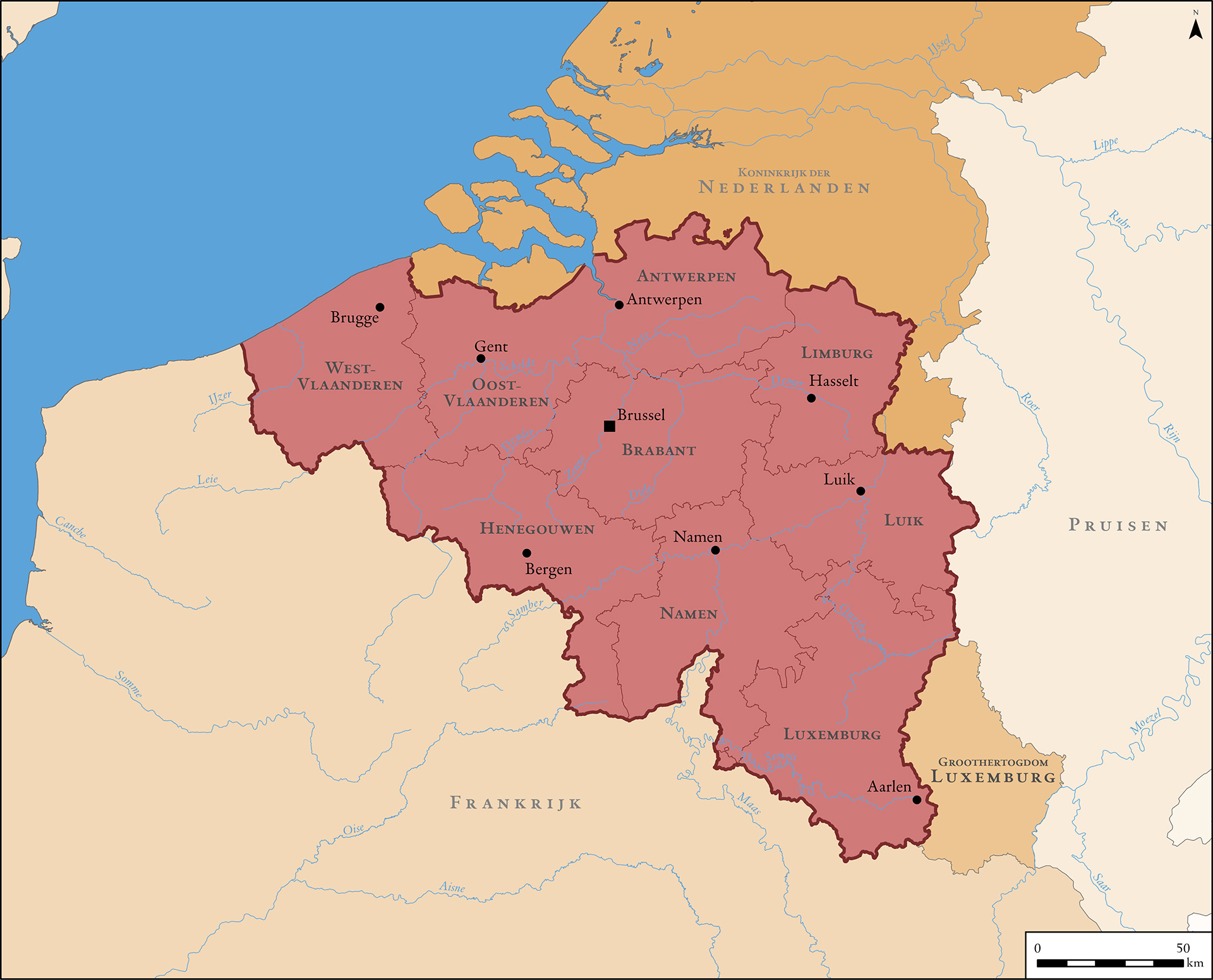 Het Koninkrijk België, 1839