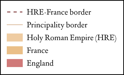 Medieval principalities in the Netherlands, 14th century  legend