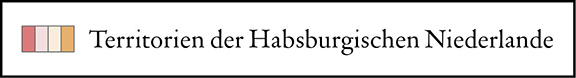 Die Habsburger Niederlande unter Karl V, Mitte 16. Jahrhundert legend