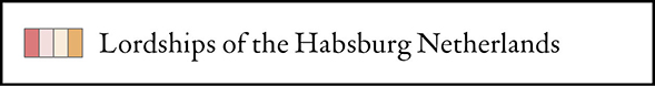 The Habsburg Netherlands under Charles V, mid-16th century legend
