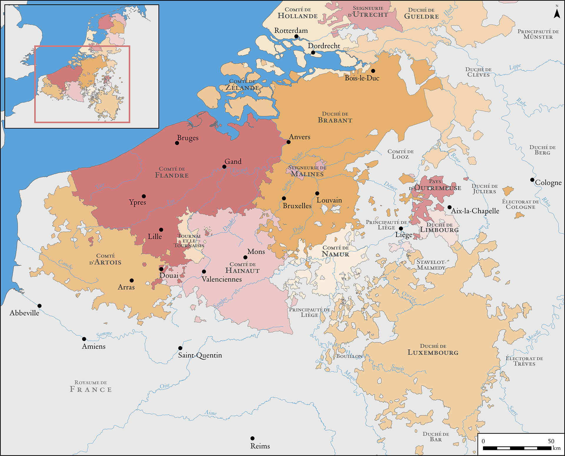 Les Pays-Bas habsbourgeois sous Charles Quint, milieu du XVIe siècle