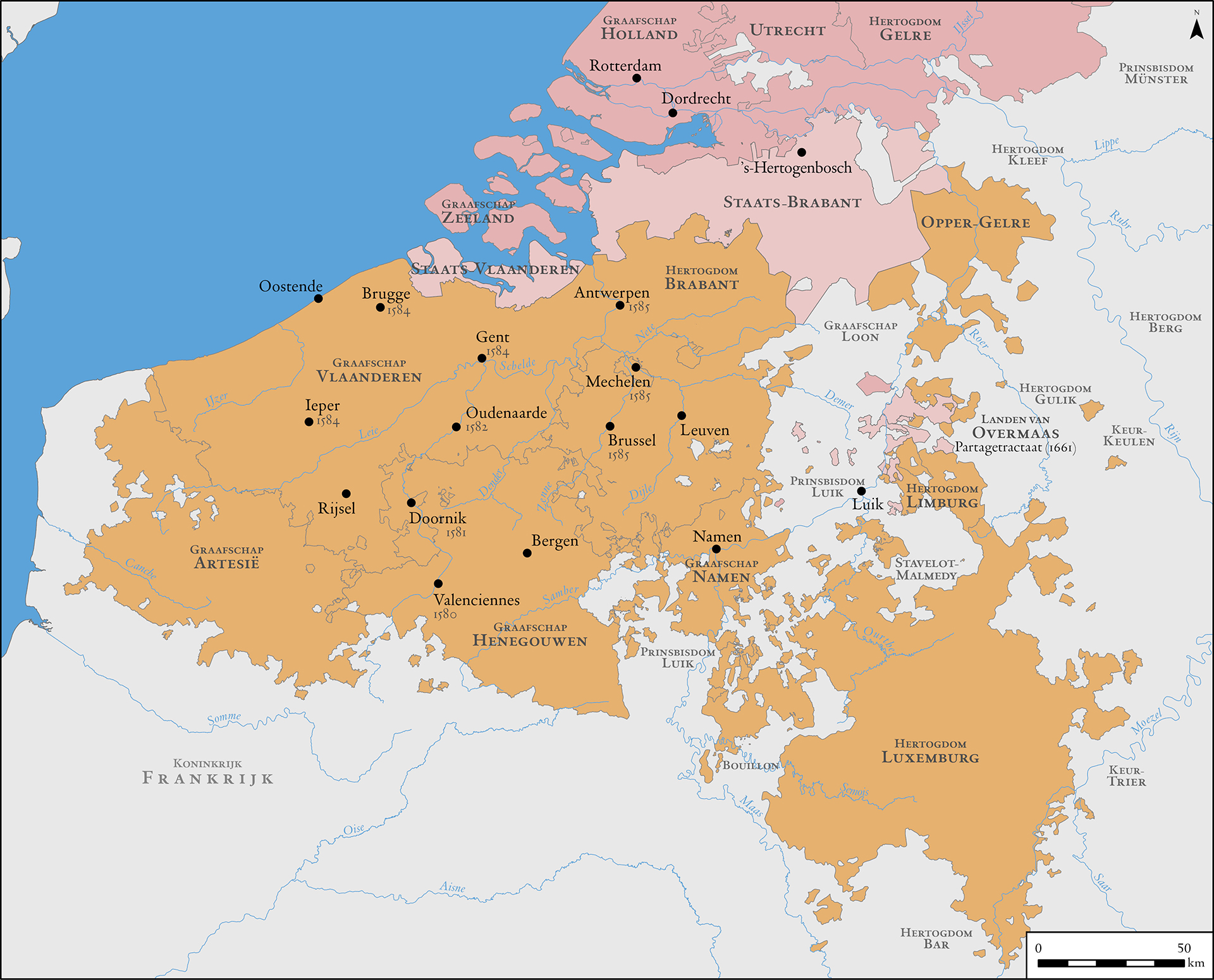De scheuring van de Nederlanden, 1568-1648