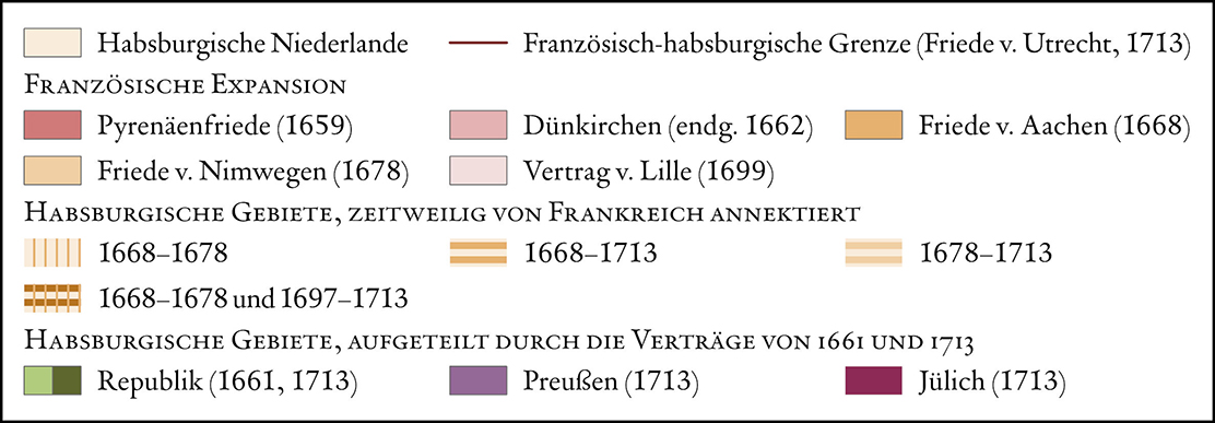 Französische Expansion nach Norden, 1659-1713 legend