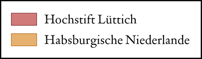 Die Österreichisch-Habsburgischen Niederlande und das Fürstbistum Lüttich, 18. Jahrhundert legend