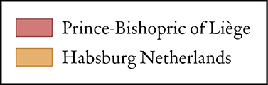 The Austro-Habsburg Netherlands and the Prince-Bishopric of Liège, 18th century legend