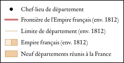 L'Europe du Nord-Ouest sous domination française, 1812 legend