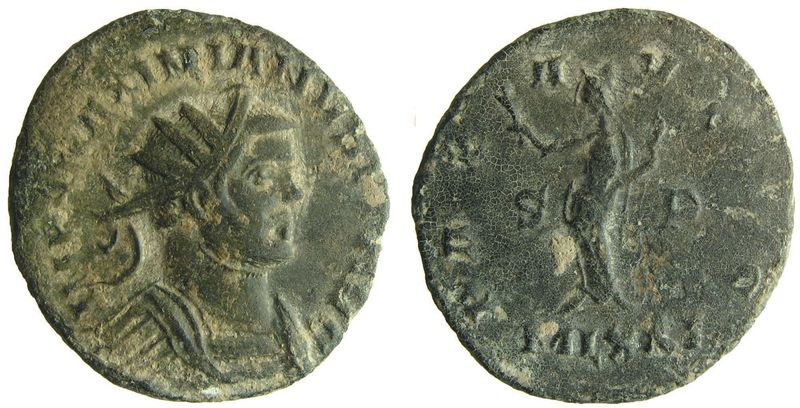 Bronzen munt Carausius.