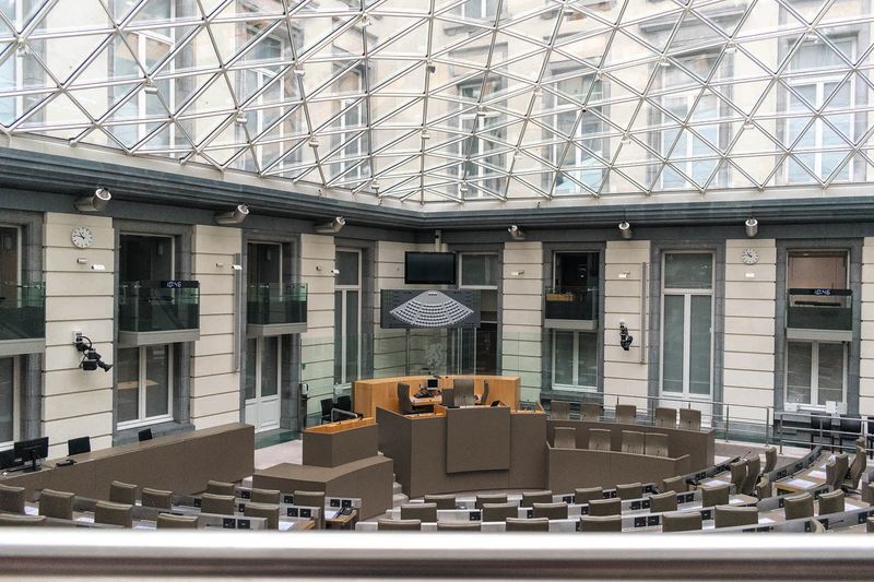 Koepelzaal van het Vlaams parlement.