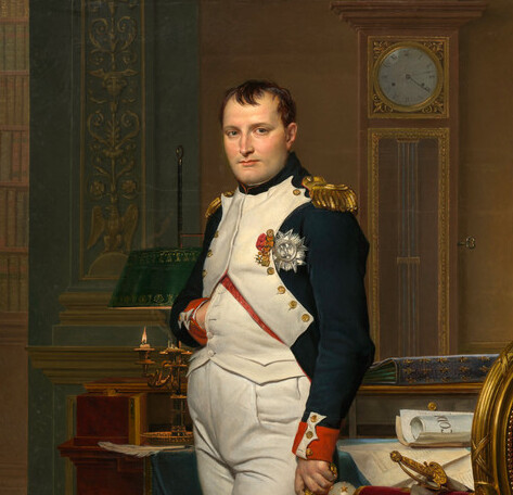 Napoleon in zijn studeerkamer.