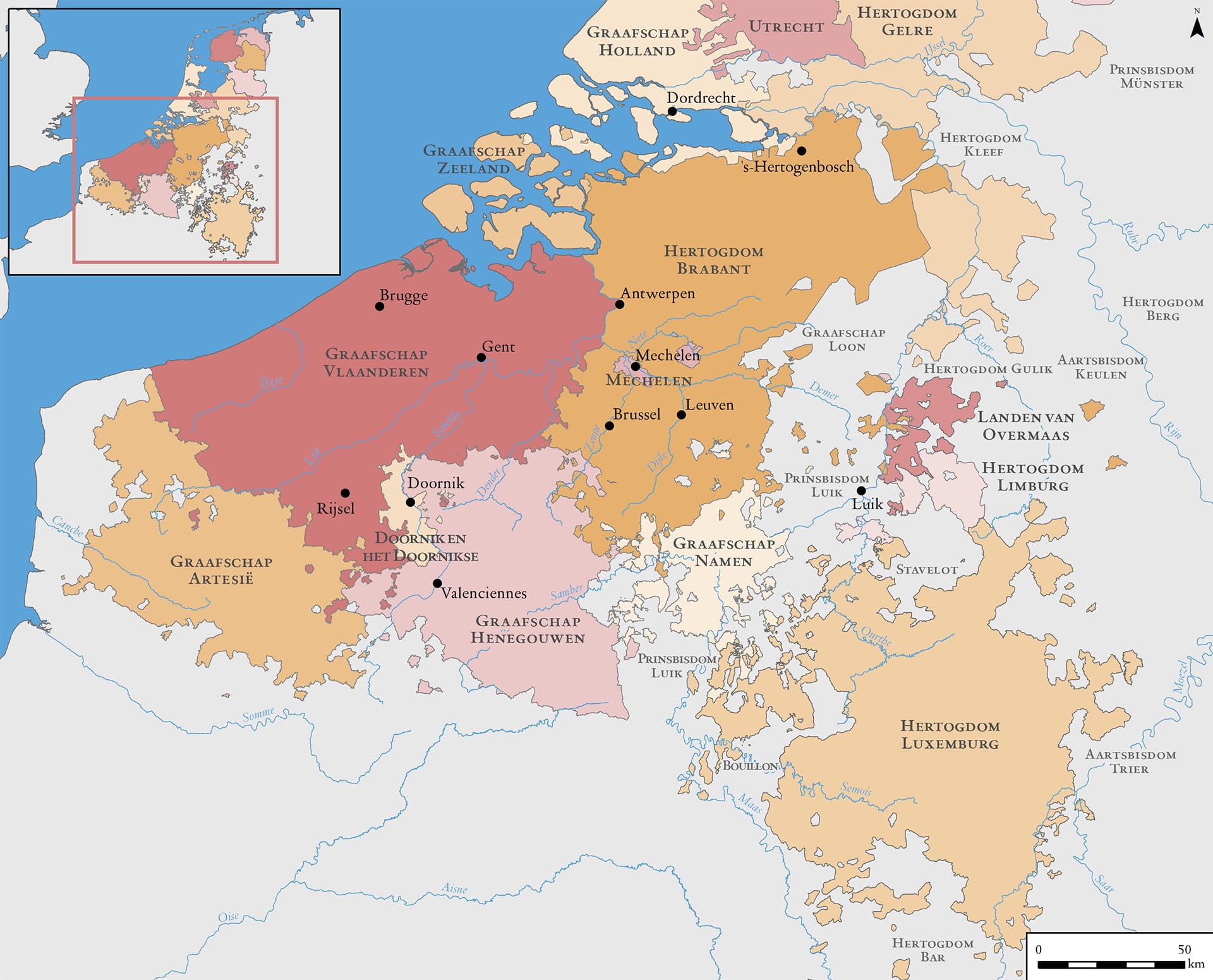De Habsburgse Nederlanden onder Karel V, midden 16e eeuw