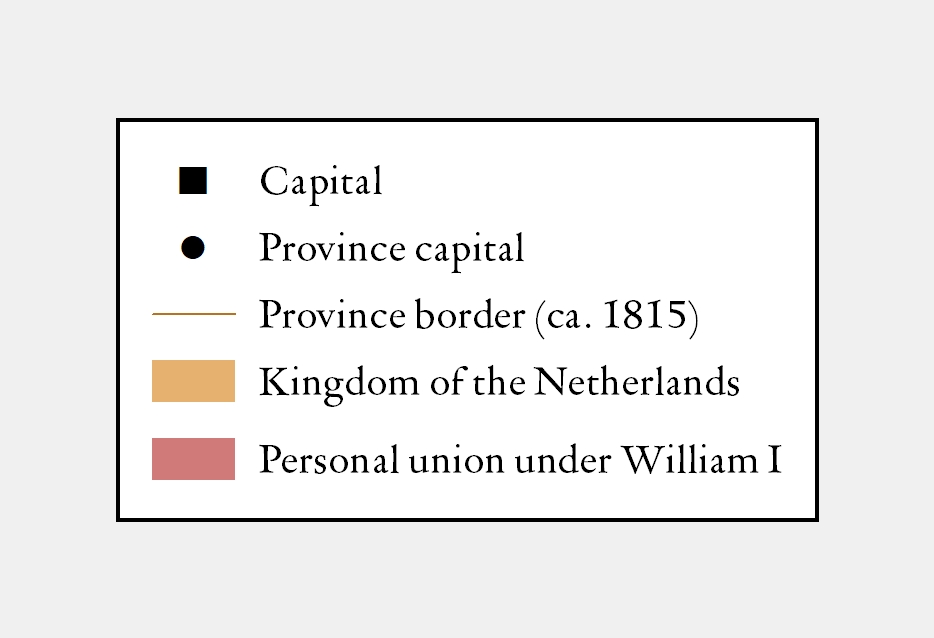 Kingdom of the Netherlands, 1815-1830 legend