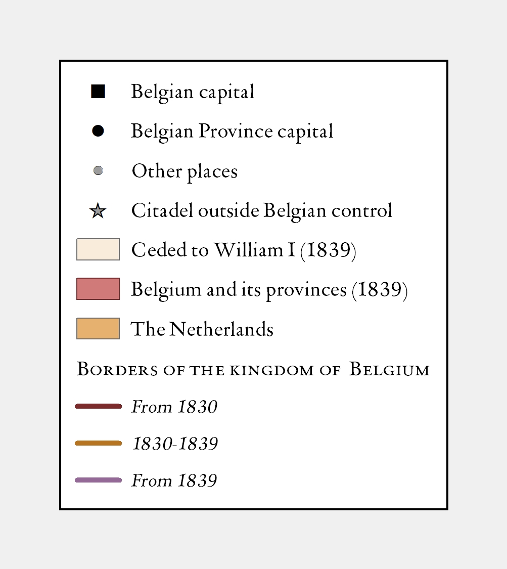 The creation of the Kingdom of Belgium, 1830-1839 legend