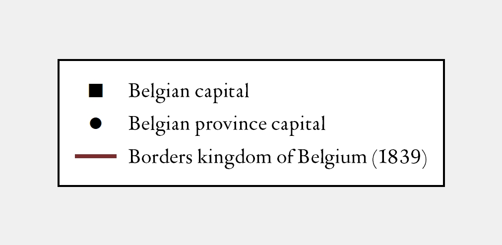 The Kingdom of Belgium, 1839 legend