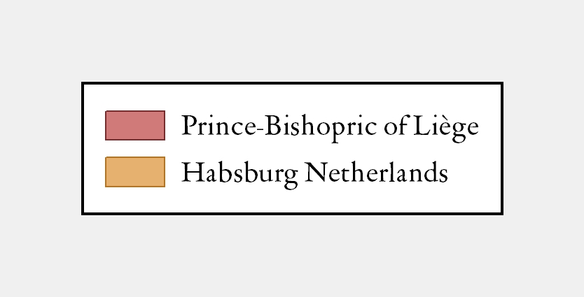 The Austro-Habsburg Netherlands and the Prince-Bishopric of Liège, 18th century legend